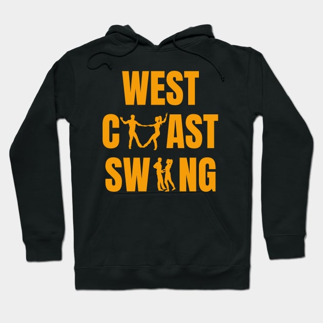 West Coast Swing Couple Dancer Design Hoodie by echopark12